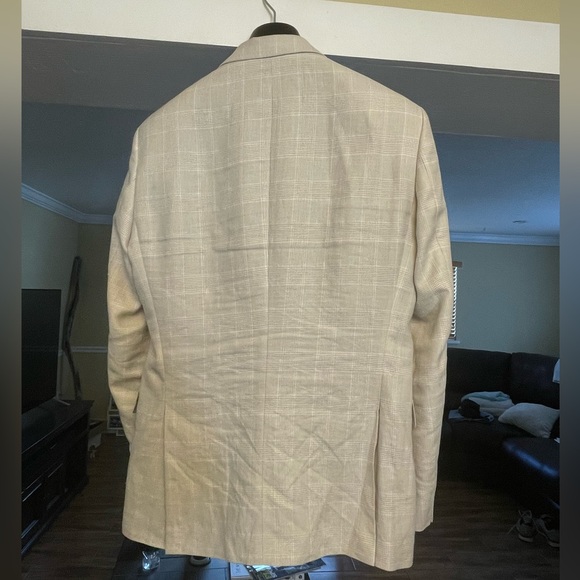 Tan Lined Print Hugo Boss Jacket - Picture 2 of 4
